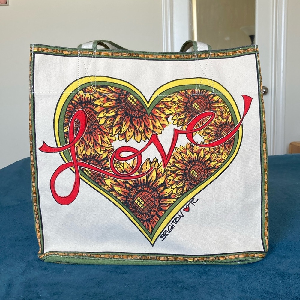 Brighton Tom Clancy Sunflower Tote Bag Something Wonderful Is About To Happen